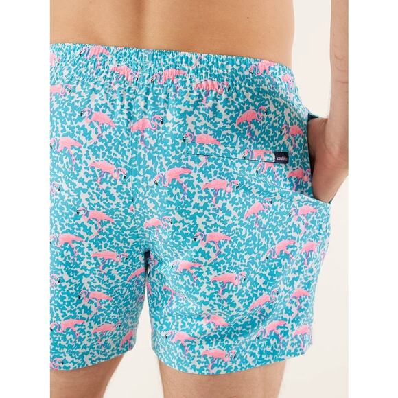 Chubbies Performance The Domingos Are For Flamingos Lined Swim Trunks 5.5" - Picture 2 of 7